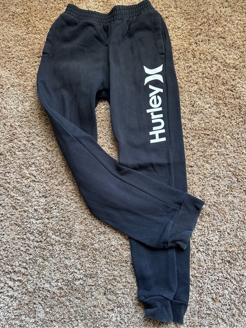 Hurley Black Sweat Joggers with White Logo
